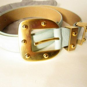 Worth Accessories - Worth Collection Blue Suede Belt 30-33 M Worth Accessories - Worth Collection Blue Suede Belt 30-33 M